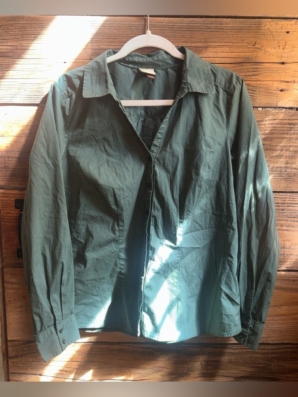 Sonoma Women’s Forest Green Lightweight Button-Up Jacket